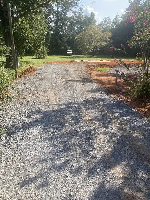 Gravel spreading job
